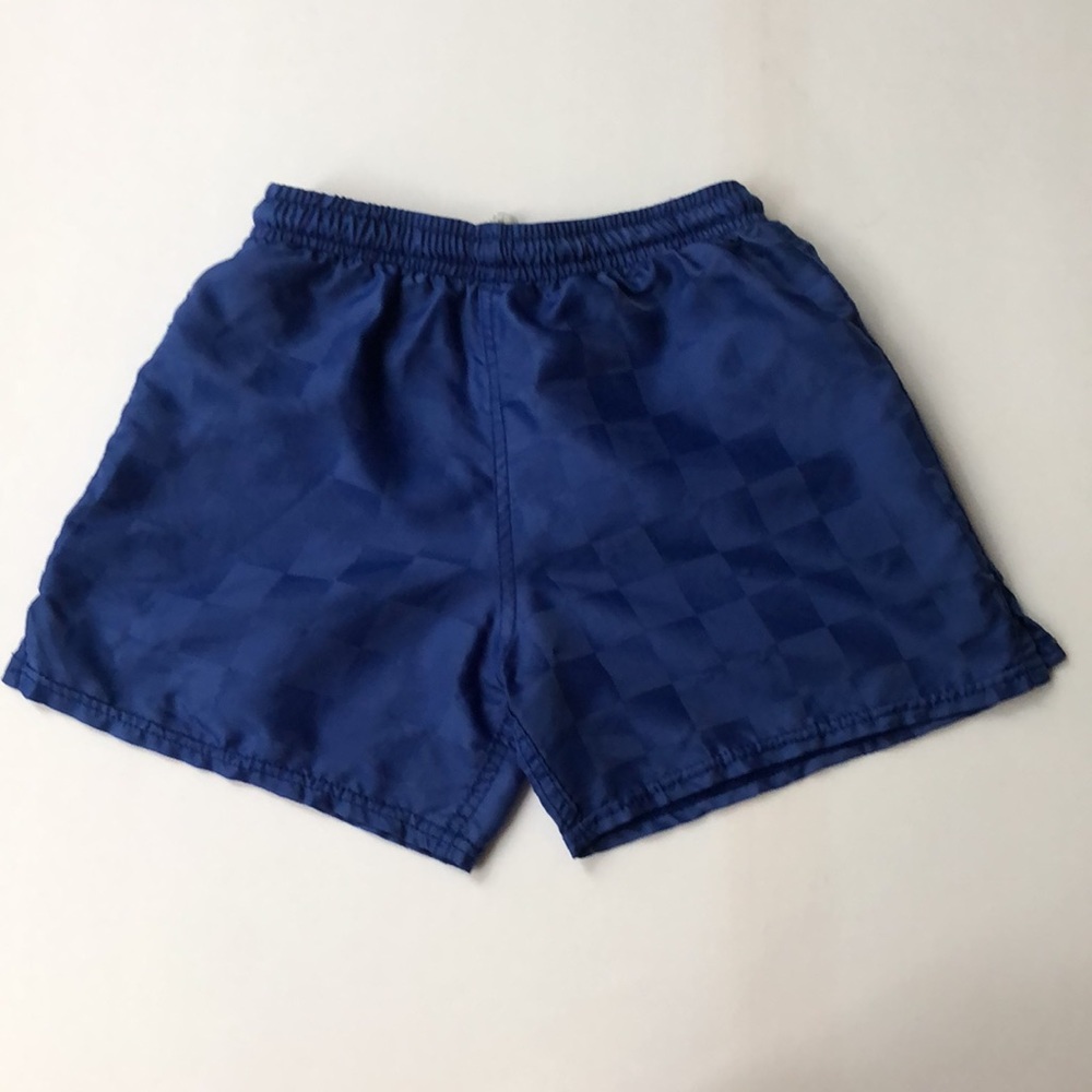 Champro Youth Medium Blue Checkered Soccer Shorts